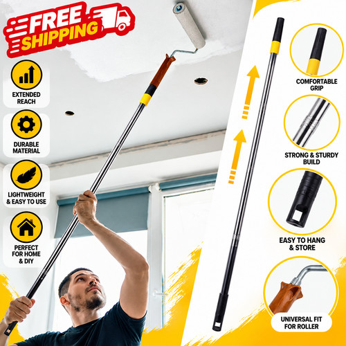 Retractable paint roller - paint,