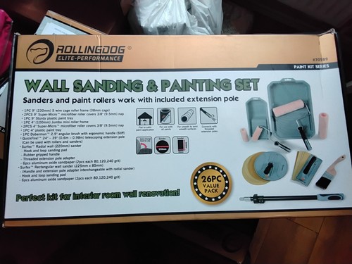 Paint roller set with - roller, trays