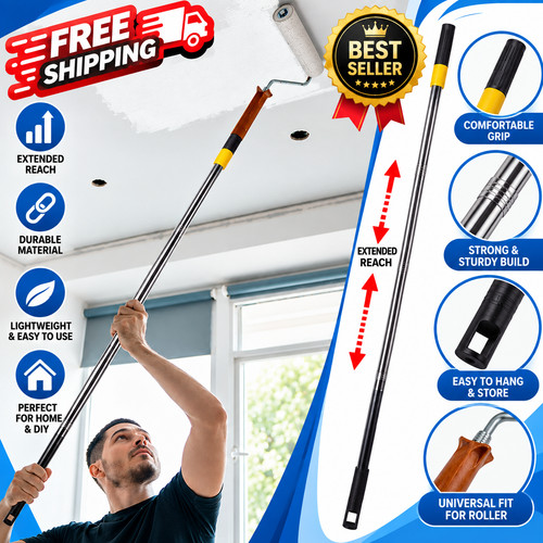 Retractable paint roller - retractable,