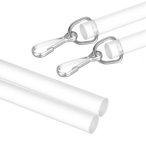 2pcs acrylic drapery wand - 2pcs, 24"